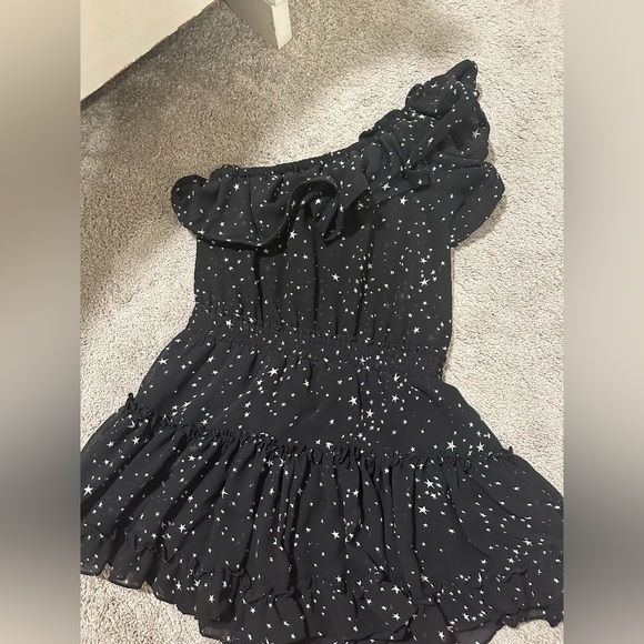 Buddy Love Dresses & Skirts - Black and White Star One Shoulder Buddy Love
